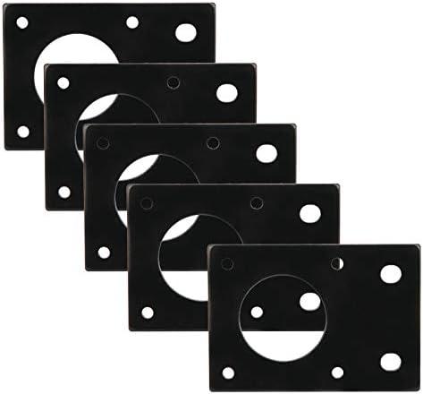 Плоча за монтирање на монтирање на моторни плочи од 5 парчиња, 3Д печатач, алуминиумска плоча со дупки за монтирање се вклопува за NEMA 17 42 серии мотори
