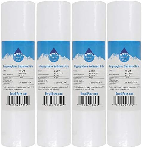 4-Пакет Замена За Снабдување Со Рефус Гребен 200418 Полипропиленски Филтер За Седимент-Универзален 10-инчен Кертриџ од 5 Микрони Компатибилен