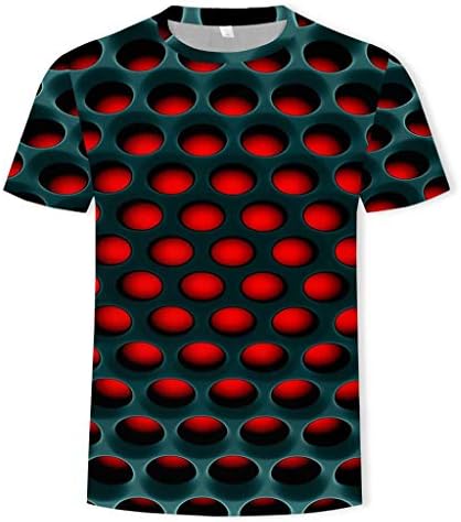 Менси кошули, 3Д новини маици Графички смешни тимови 3Д печатени екипаж кратки ракави летни улични облеки на блузи блузи врвови