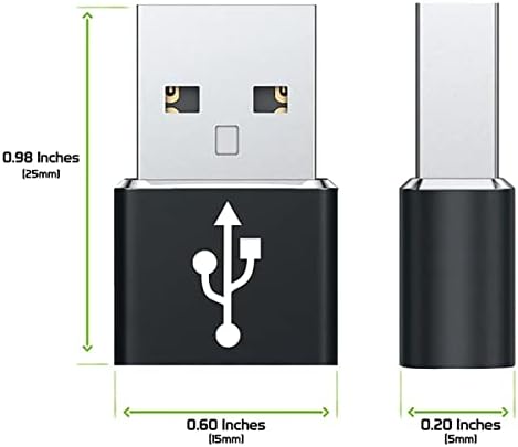 USB-C женски до USB машки брз адаптер компатибилен со вашиот Sony G3223 за полнач, синхронизација, OTG уреди како тастатура, глушец, поштенски