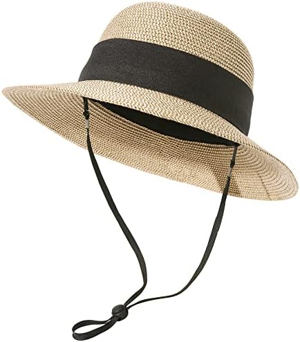 Ланцом летни капаци на сонцето за жени дама широко распространето потекло капа на плажа капа на пакувања за пакувања за пакувања за патувања на отворено