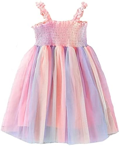 Фустани за мали девојчиња Retsugo Flutter ракав, лежерен роденденски фустан, дете, замавнување на Twirly Summer Sundress 1-8 години