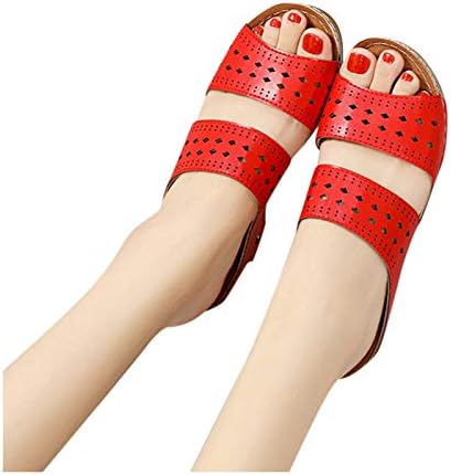IQKA жени сандали летни чевли платформа меки слајдови отворени пети клин лежерни чевли удобни чевли за плажа флип апостолки