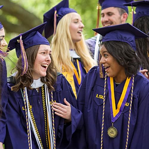 Дипломирање на чест на кабелот, златен виолетова кабел со ресни за постепени денови и студенти за дипломирање