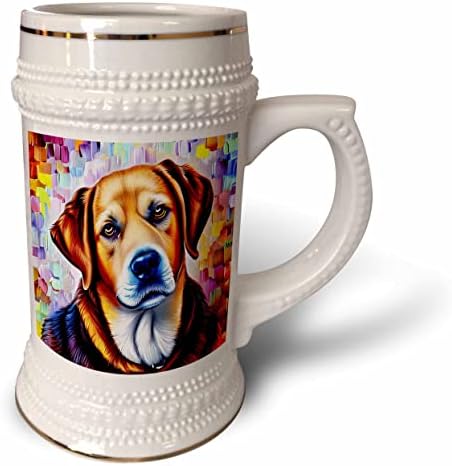 3дроза Симпатична Лабрадор ретривер куче портрет. Подарок за дигитално сликарство. - 22оз Штајн Кригла