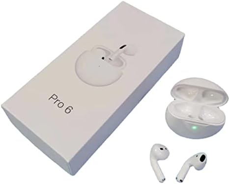 LADUMU Bluetooth Слушалки Pro6 Со Кутија За Полнење За Партиски Безжични Слушалки за iPhone Во Уво Со Контрола На Допир На Микрофон