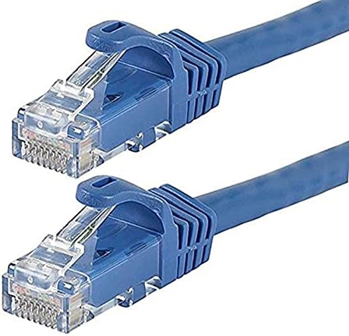 Моноприза Cat6 Етернет Лепенка Кабел-0,5 Стапки-Сина Snagless RJ45, 550MHz, ВРВОТ, Чиста Гола Бакарна Жица, 24awg-Flexboot Серија