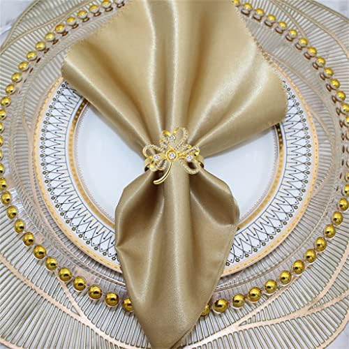 Дневни држачи за салфетки од Zhyh Day Rhinestone прстен за салфетка за свадбени забави декор
