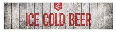 CGSignLab | „Ледено ладно пиво -Наутичко дрво“ тешки винил банер на отворено | 8'x2 '