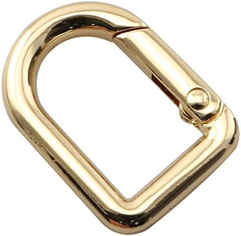 JCBiz 5pcs спојки куки за прстенот на клучеви модни клипови активираат пролетни клучеви за вртење на токи, светло злато