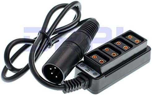 DRRI 4PIN XLR до 4 порта DTAP Femaleенски центар за кабел за батерија Антон Бауер/црвена ARRI камера