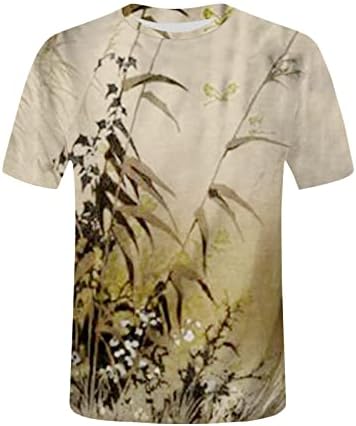 2023 Облека Y2K Памучен екипаж Цветна графичка врвна маичка за жени лето есенски блуза за кратки ракави LR LR