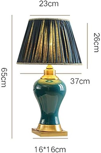 ZCHAN керамичка маса ламба-емералд зелена американска ретро керамичка табела студија Нова кинеска луксузна европска дневна соба спална соба