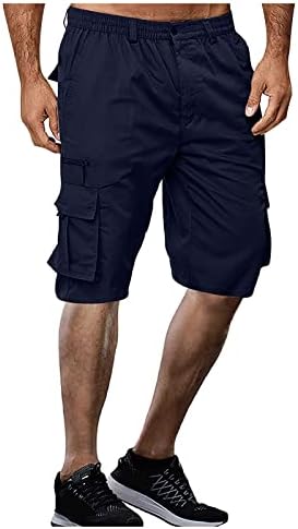 Менс шорцеви обични машки спортски џебни работни џебни работи обични лабави шорцеви кои џогираат меки памучни мажи