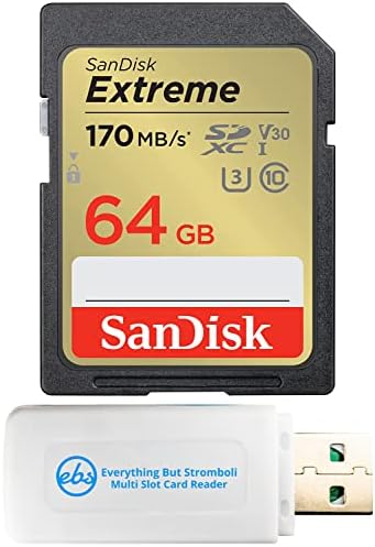 Sandisk 64GB SDXC Sd Екстремни Мемориски Картички Пакет Работи Со Canon PowerShot G7 X Марк III, G5 X Марк II Дигитални DSLR Камера Плус