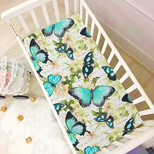 Цвеќиња пеперутки за креветчиња за бебиња меки и дишечки бебешки креветчиња за бебешки креветчиња за перење