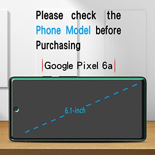 Slanku [3 Пакет] Заштитник На Екранот за Google Pixel 6a 5G Калено Стакло, Поддршка За Читач На Отпечатоци, Без Меурчиња, Против Гребење,