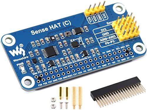 Смисла капа за малина PI 4B/3B+/3B/2B/A+/ZERO/ZERO W/ZERO 2W/2WH, onboard gyroscope/акцелерометар/барометар/сензор за температура/боја/сензор за влажност, Поддршка за надворешен сензор, I2C ин?