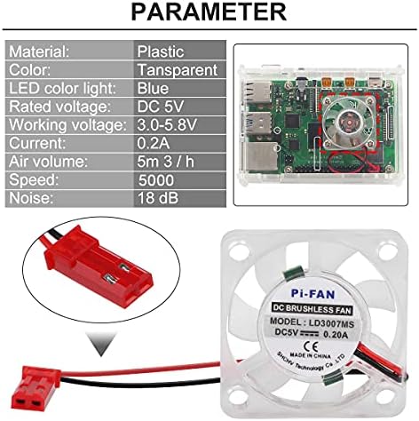 MakerFocus 4pcs Малина Pi 4 Вентилатор Малина Pi Вентилатор За Ладење Без ЧЕТКИЧКИ ПРОЦЕСОР Тивок LED Вентилатор ЗА Ладење DC5V 30mm 30mm Вентилатор Тивок Ладилник Радијатор За Мал?