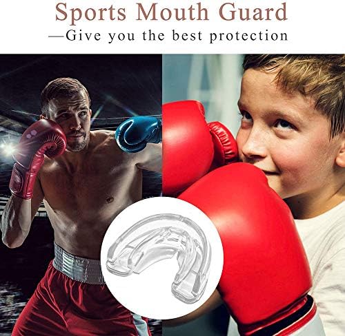 2 пакувања Младински уста за уста фудбалски спортски уста, боксерски лакроза кошарка таеквондо карате борење загради за уста чувар, не е потребно вриење