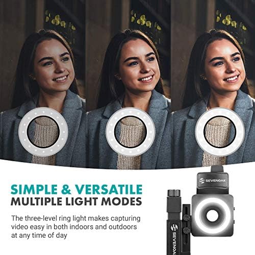 Movo SmartCine W1 - Видео комплет за безжични паметни телефони со телефонски лажица, безжичен лавалиер микрофон систем, LED