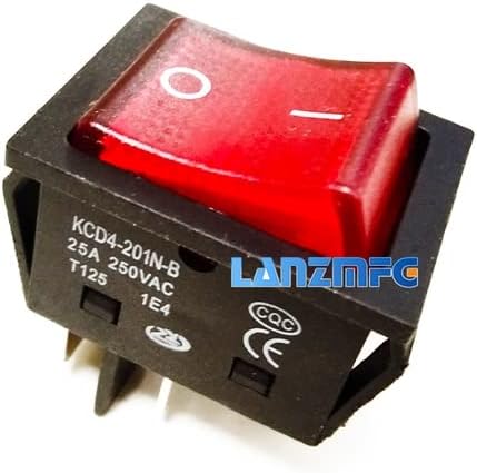 Прекинувач со висока струја на црвено копче KCD4 -