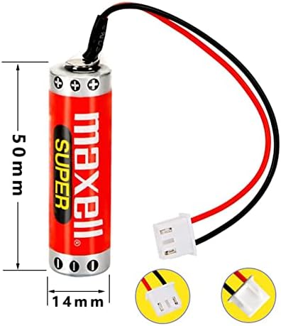 BAOBUTE 2PCS ER6C AA PLC Батерија 1800mah 3.6 V Оригинална Замена НА МАКСЕЛ ЗА FX F2-40BL FX1N PLC СО Приклучок, ER6C/ / F2-40BL, 14*50,5 mm