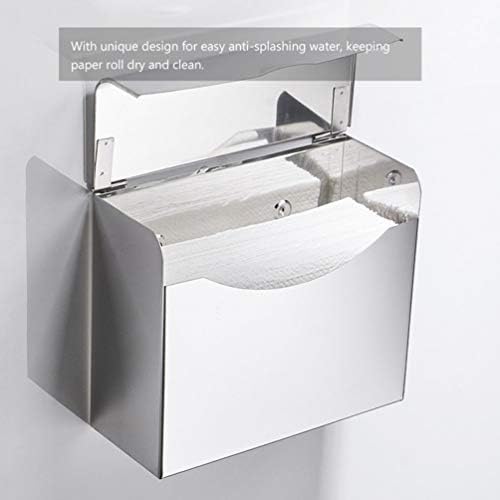 ДОИТОЛ Кутија За Тоалетна Хартија Фиока За Складирање Водоотпорна Монтажа На Ѕид Метална Хартиена Крпа Решетка За Превртување Држач За Ткиво