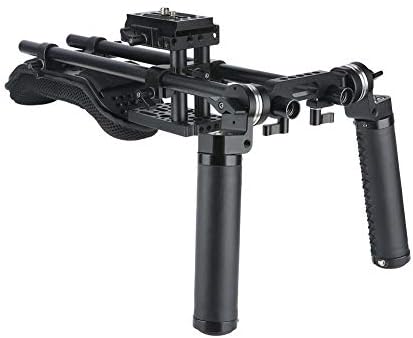 Систем за лажица за рамо на рамо на рамо со рамо со база на фотоапарати, комплет за рачка на розета, 16 '' алуминиумски шипки