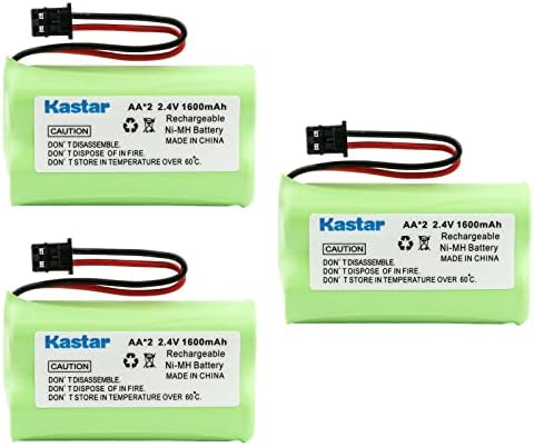 Замена на батеријата со 3 пакувања Kastar за Radio Shack/Tandy 23-9096, 43-3533, 43-3534, 43-3541, 43-3542, 43-3543, ET-3533, ET-3534, ET-3541, ET-3542 , ET-3543, Uniden BT904 BP904 BT1007 BT1015