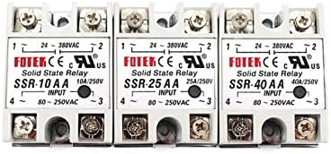 Pikis Solid State Relay SSR-10AA SSR-25AA SSR-40AA 10A 25A 40A AC Контрола AC RelAis 80-250VAC до 24-380VAC SSR 10AA 25AA 40AA