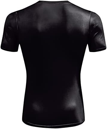 Машка кошула за компресија со кратки ракави со кратки ракави и спортска маица атлетска фитнес врвови за мажи