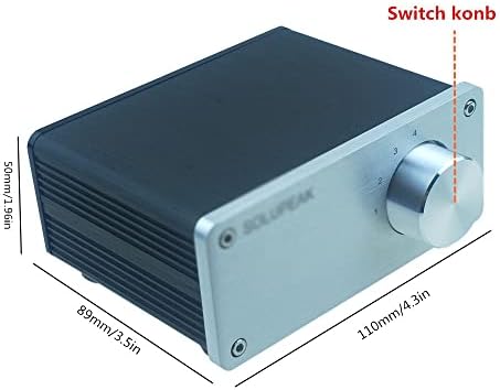 Lysldh Audio Signal Switcher 4 input 1 Out Hifi стерео RCA Switch Splitter Selector Box