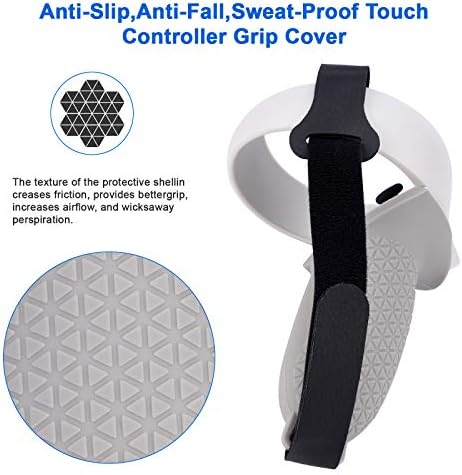 Контролорот за контролор на сарлар допир за Окулус потрага 2, анти-лизгање и анти-паѓачки заштитен ракав со лента за рака