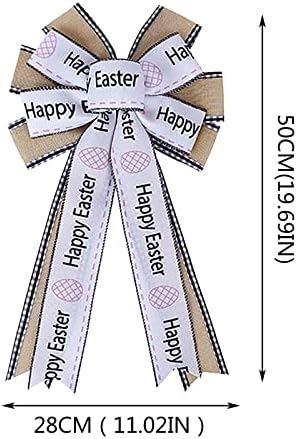 Велигденски лак венец Велигденски зајаче лак Велигденска декорација пролетен белап лак за влезна врата внатрешна отворена wallид Велигденска