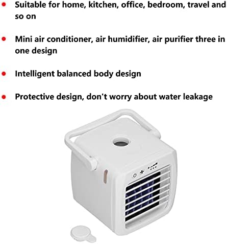 Преносен вентилатор за климатик, ладилник за воздух мини преносен десктоп климатик Мал климатизација Фан личен ладилник за воздух со резервоар за вода за канцелар