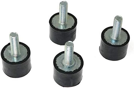 RLECS 4PCS M6 x 18mm Машка нишка 20 x 15мм гума база Вибрација изолатор монтирање на шок -амортибер брод автомобил бобин алатка