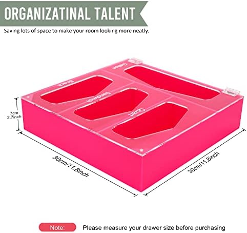 Имвх Зиплок Организатор За Чување Торби, Акрилен Контејнер За Чување Храна, Диспензер За Организатор На Торби За Кујна, Компатибилен Со Галон, Кварт, Сендвич И Торб?
