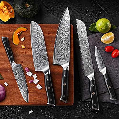 Професионален челик Дамаск челик VG10 Core Kithen Chef Nife Set