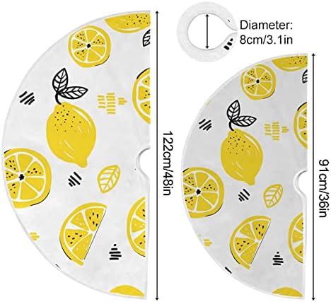 Оаренкол Лето Лимон Елка Здолниште 36 инчен Жолто Овошје Божиќ Празник Дрво Дрво Декорации