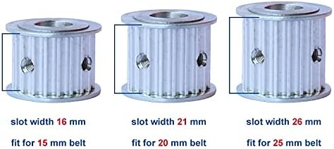 Hengенггуифанг професионална макара за тајминг 5м-36Т, роди 8/10/12/11/11/16/17/19/120 ММ Алуминиумски ремен Слот за слот за слот 16/21мм за ширина
