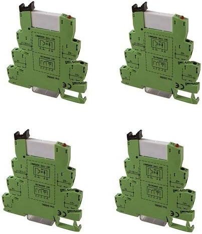 ASI ASI328002 24VDC Pluggable SPDT реле со DIN Rail Mount Screw Click Terminal Block Bock, 6 засилувач, 250 VAC Ritation, 24 VDC Coil