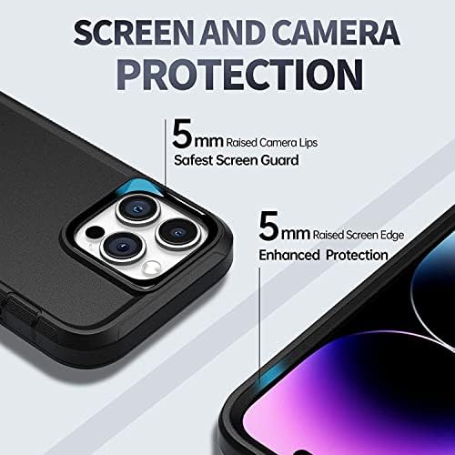 Случај за дефанзивец дизајниран за iPhone 12/12 Pro Case, [ShockProof] [Droprof] [PushyProof] Телефонска заштита Телефонска корица за iPhone