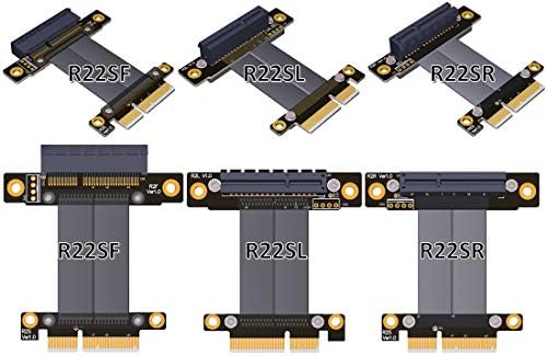 АДТ-Линк PCIe 3.0 x4 Продолжен Кабел 32G/BPS PCI Експрес 4X ГРАФИЧКИ SSD Рација Екстендер Конверзија Подигач Картичка Вертикална 90 R22SL