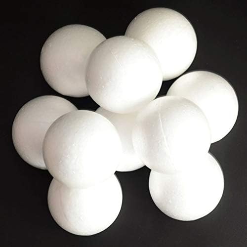 Абоофан свадба декор 15 парчиња топки од пена од 8 см за занаетчиски топки бела полистирен мазна рунда за училишни проекти уметнички
