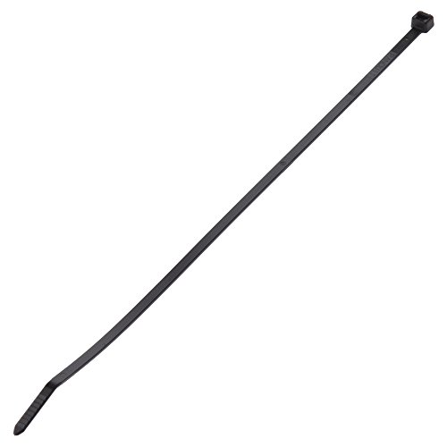 Panduit PLT.6SM-M30 Pan-Ty Cable Tie, Heat Stabilized Nylon 6.6, Subminiature Cross Section, Curved Tip, 8lbs Min Tensile Strength, 0.60 Max Bundle Diameter, 0.03 Thickness, 0.07 Width, 2.8 Length, Black