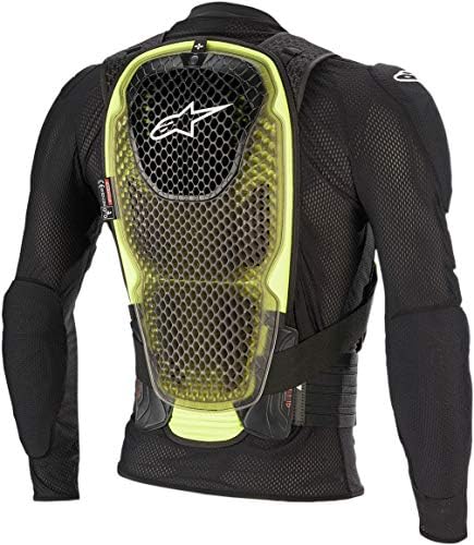 Alpinestars Men's Bionic Pro V2 Заштита мотоцикл јакна, црна/жолта, средна