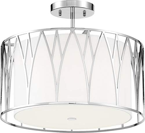 Minka Lavery 1089-613-L Регал тераса Метална рамка/тапан за ткаенини LED полу-светло осветлување на таванот, 1-светло 30 вати, 13