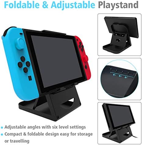 Сите во еден пакет додатоци за прекинувачи, OIVO комплет со Carry Case, Controller oy-Con Controller Coom, Switch Playstand,