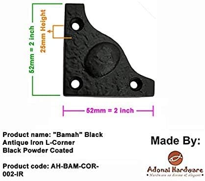Хардвер Адонаи „Бамах“ Црно античко железо L -агол - Антички бакар
